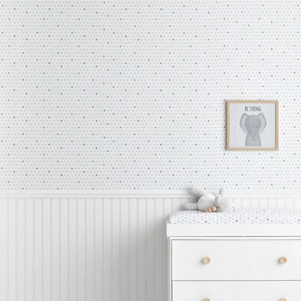 New! Custom Made Ditsy Stars Blue Wallpaper Roll, Covers 52-60 sq. ft.